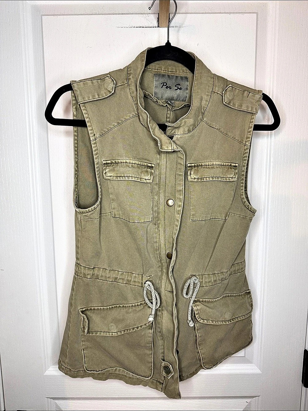 Per Se Utility Vest in Green Size XS